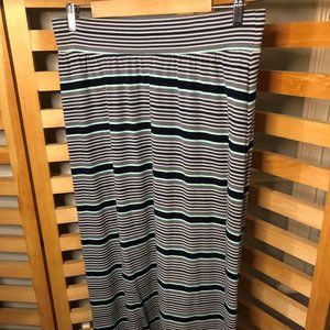 GAP Navy Striped Maxi Skirt